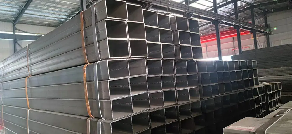 Large Diameter Black Rectangular And Square Steel Tube